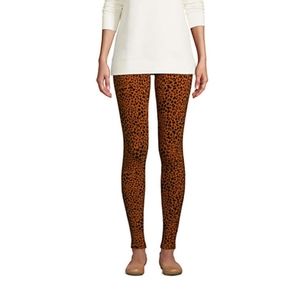 Lands End Cheetah print Leggings Size Small Women's Cotton Spandex blend